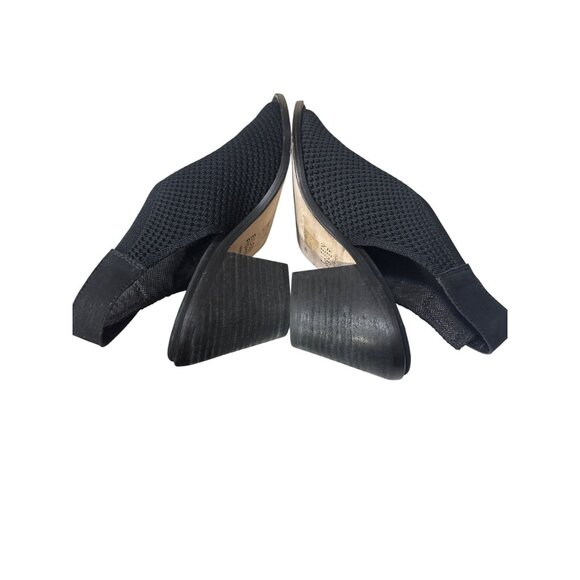 Eileen Fisher Black Open Toe Knit Slingback Heels 7.5 - Picture 7 of 7